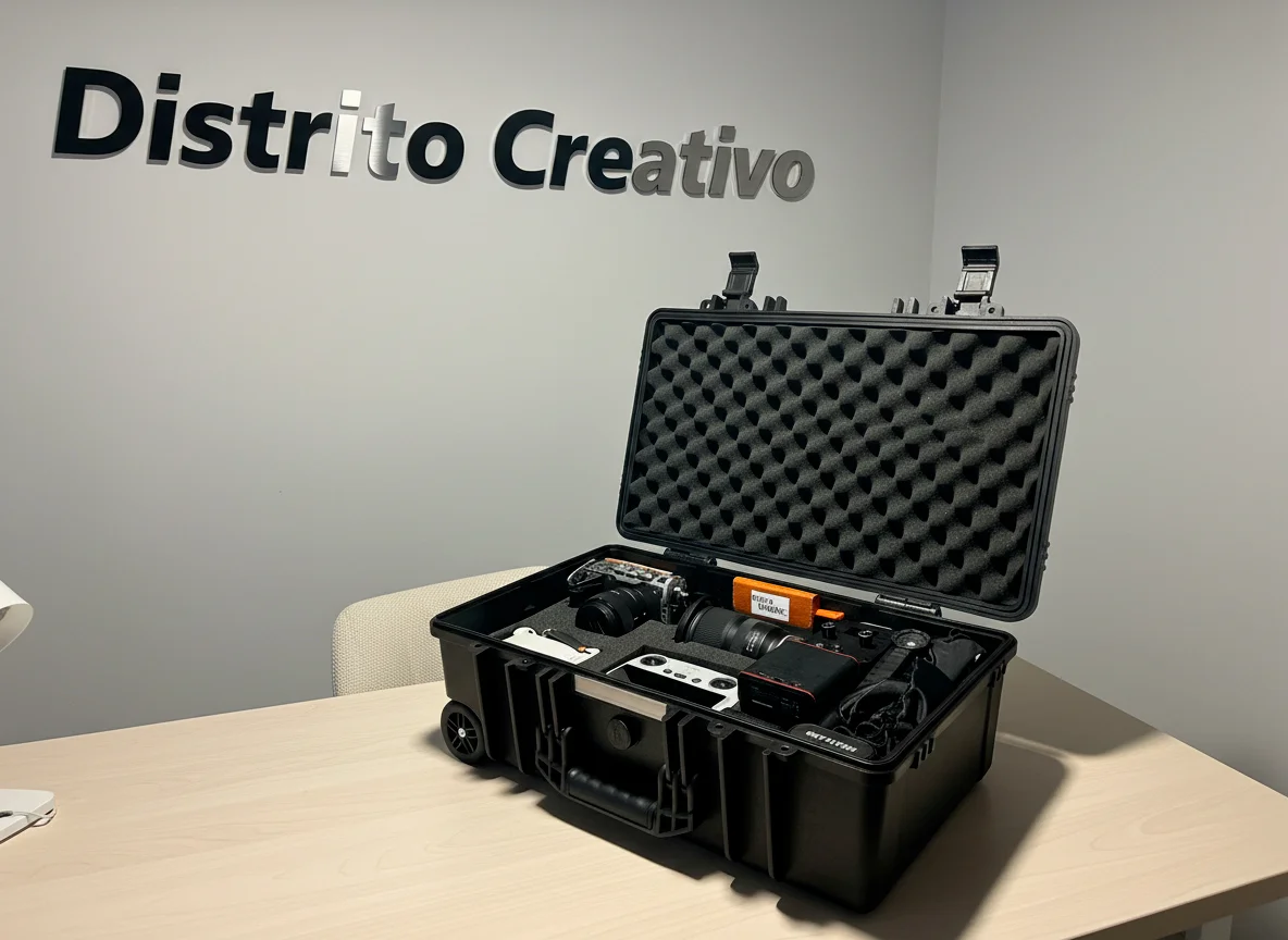 El equipo de Distrito Creativo durante un rodaje